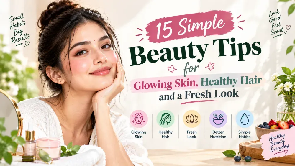 15 Simple Beauty Tips for Glowing Skin, Healthy Hair and a Fresh Look