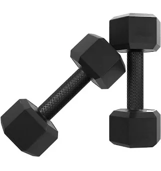 Vinyl Coated Hex Dumbbells 10kg Pair