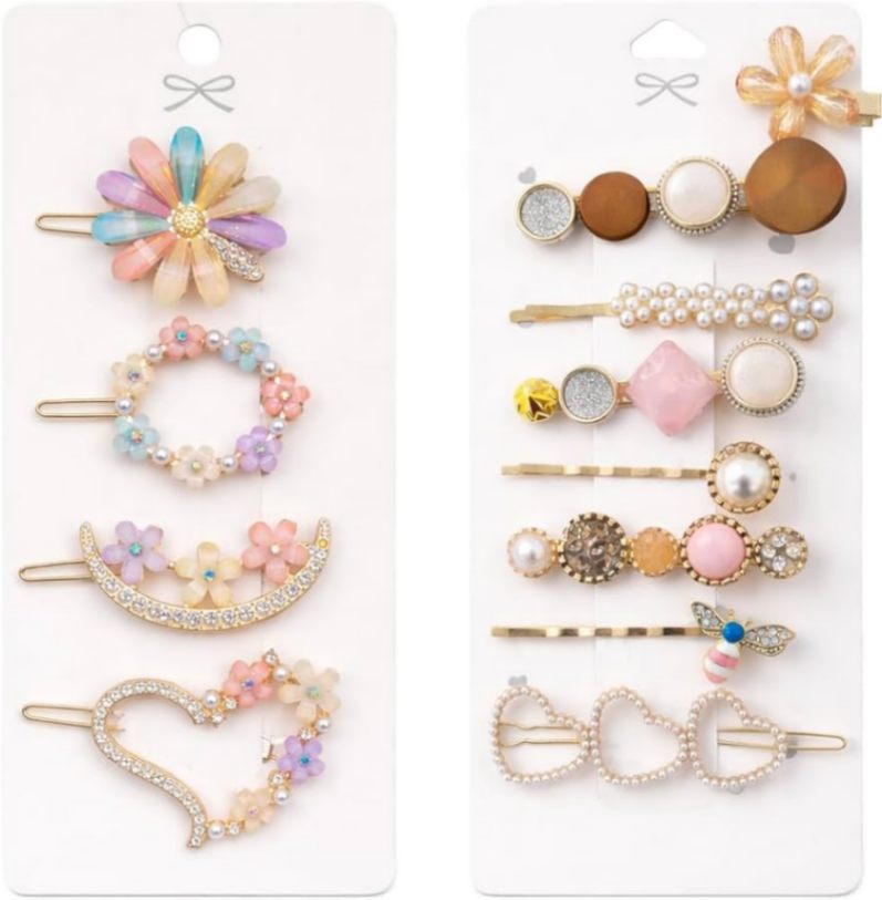 Hair Clips Set for Styling - 12 pcs