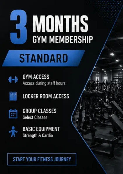 3 Months Gym Membership - Standard